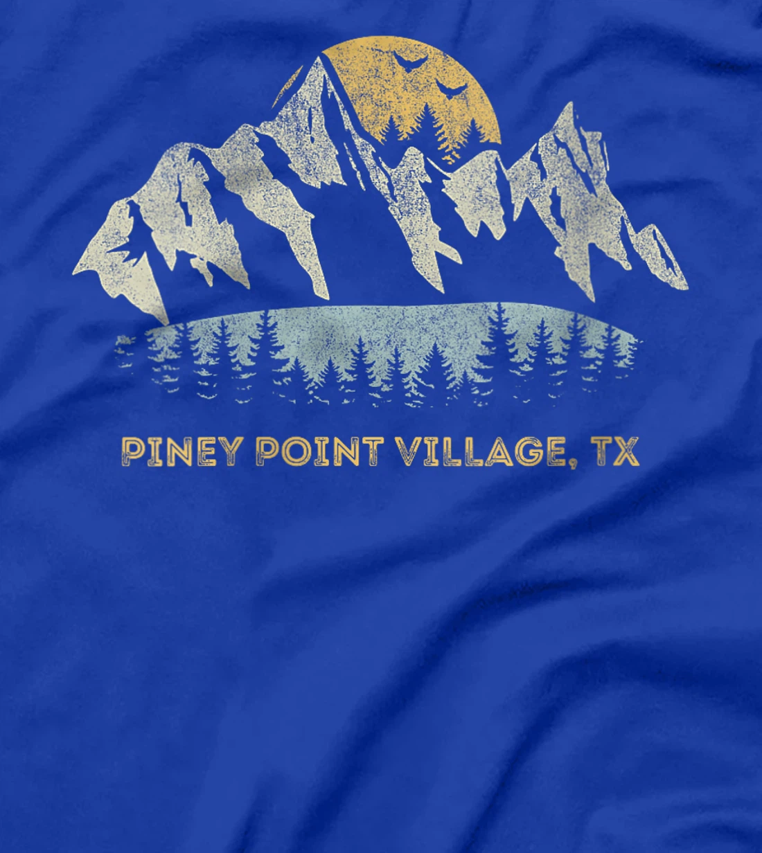 Womens Piney Point Village Texas Mountain Sunset Sunrise TX T-Shirt
