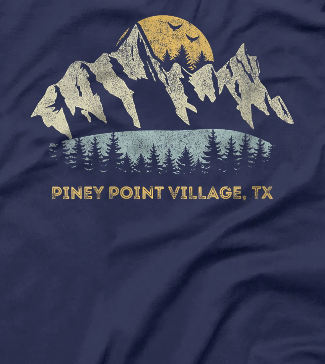 Womens Piney Point Village Texas Mountain Sunset Sunrise TX T-Shirt