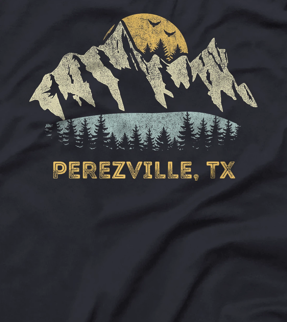 Perezville Texas Mountain Sunset Sunrise TX Premium T-Shirt