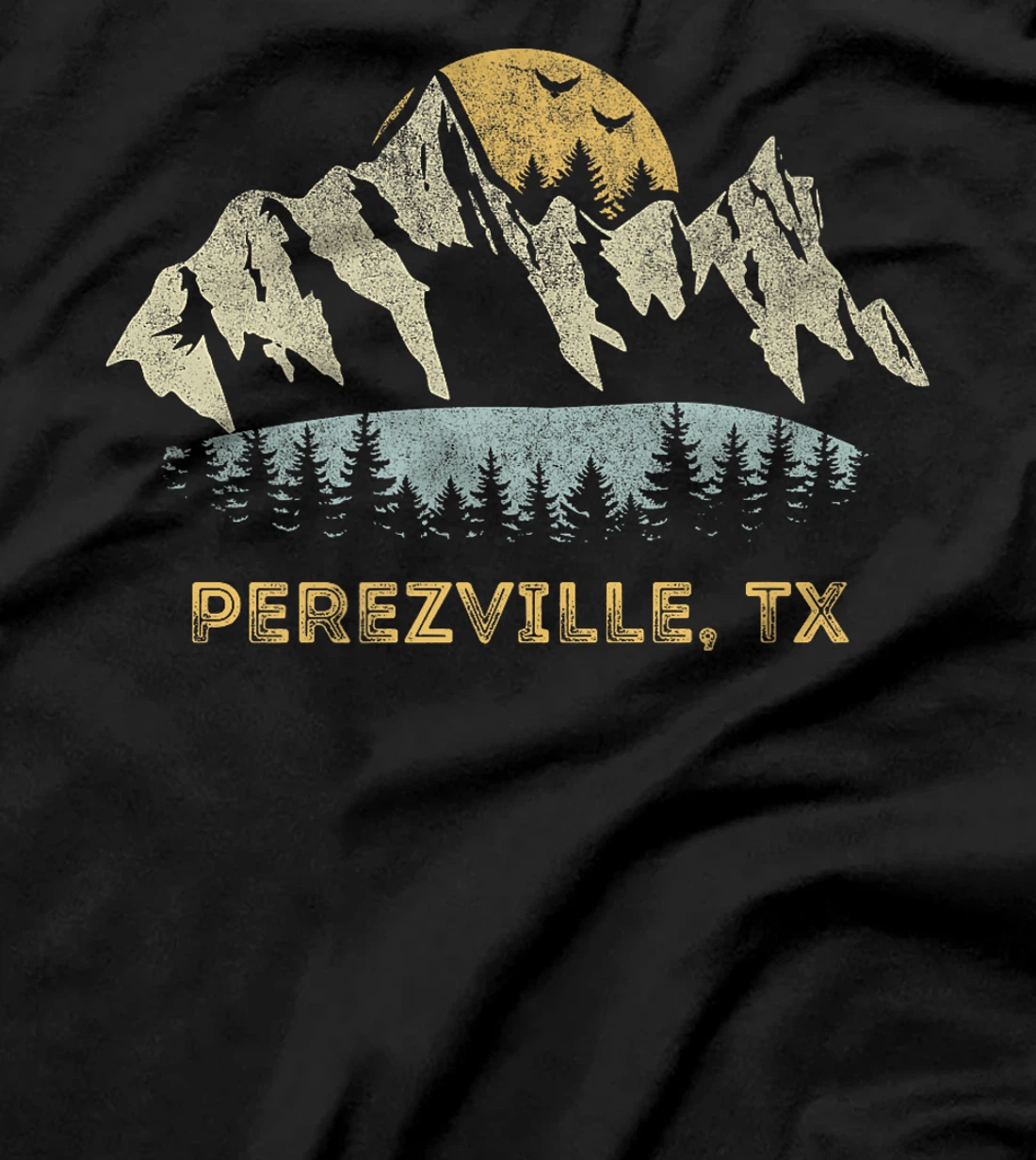 Perezville Texas Mountain Sunset Sunrise TX Premium T-Shirt