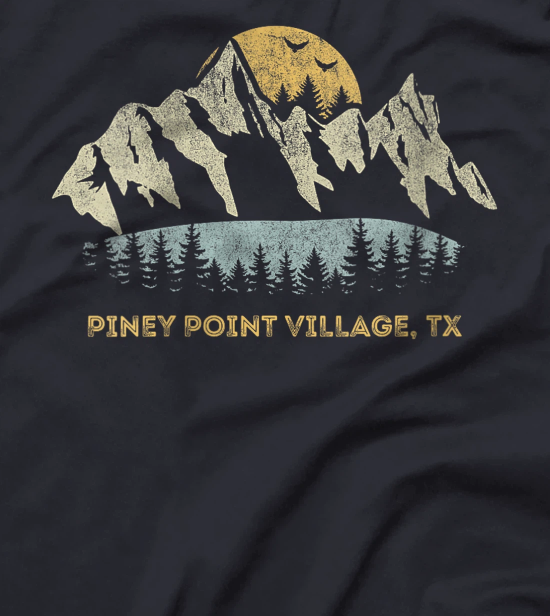Womens Piney Point Village Texas Mountain Sunset Sunrise TX T-Shirt