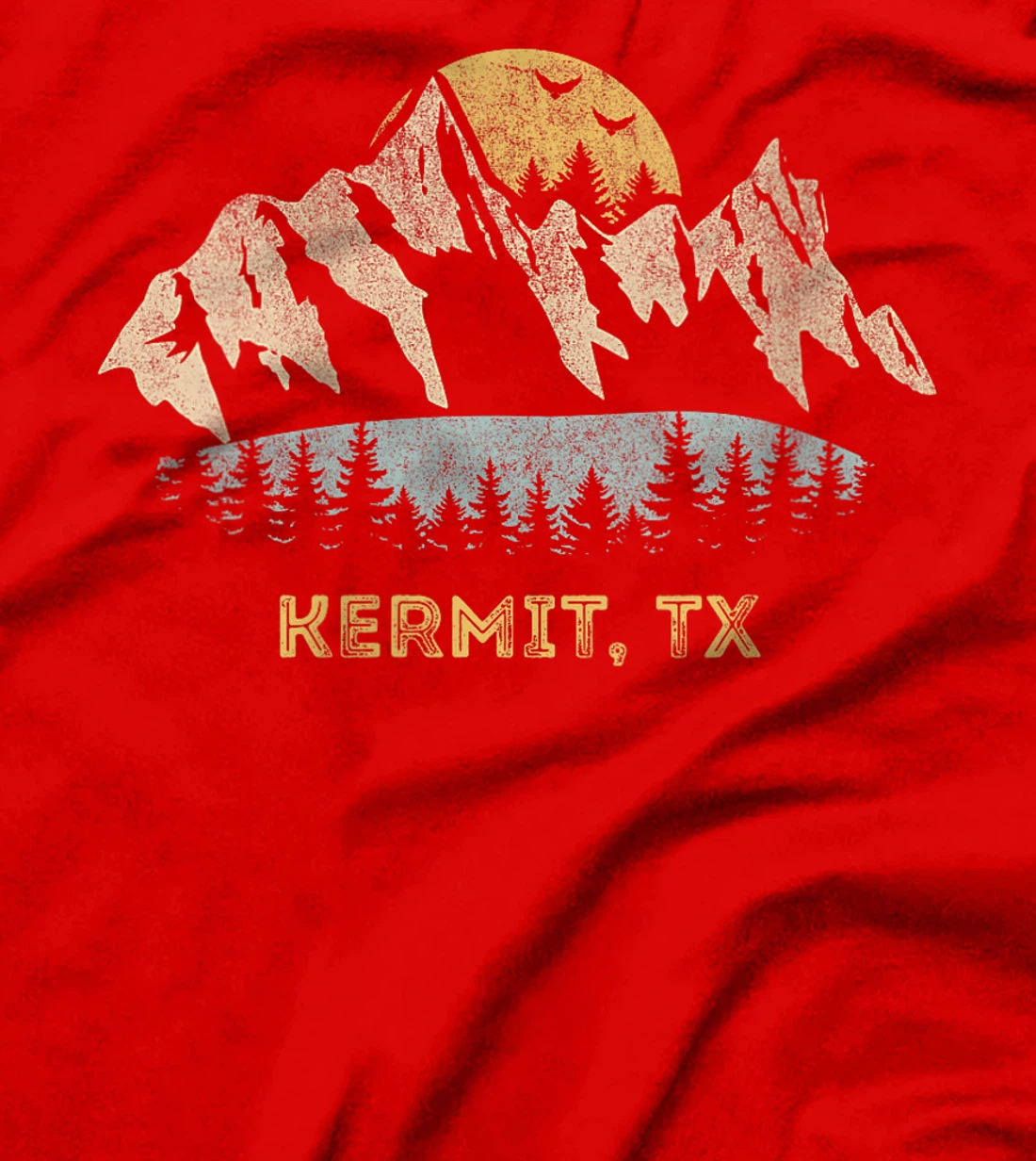 Womens Kermit Texas Mountain Sunset Sunrise TX T-Shirt