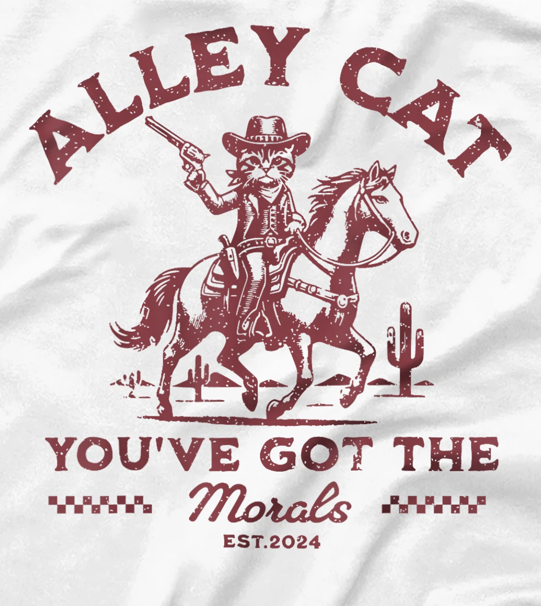 Funny Trump Alley Cat Morals No Claws Barred T-Shirt