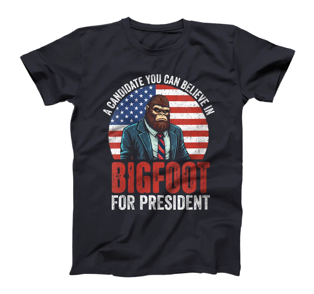 Womens Bigfoot for President, US Presidential Election Tee Trump T-Shirt