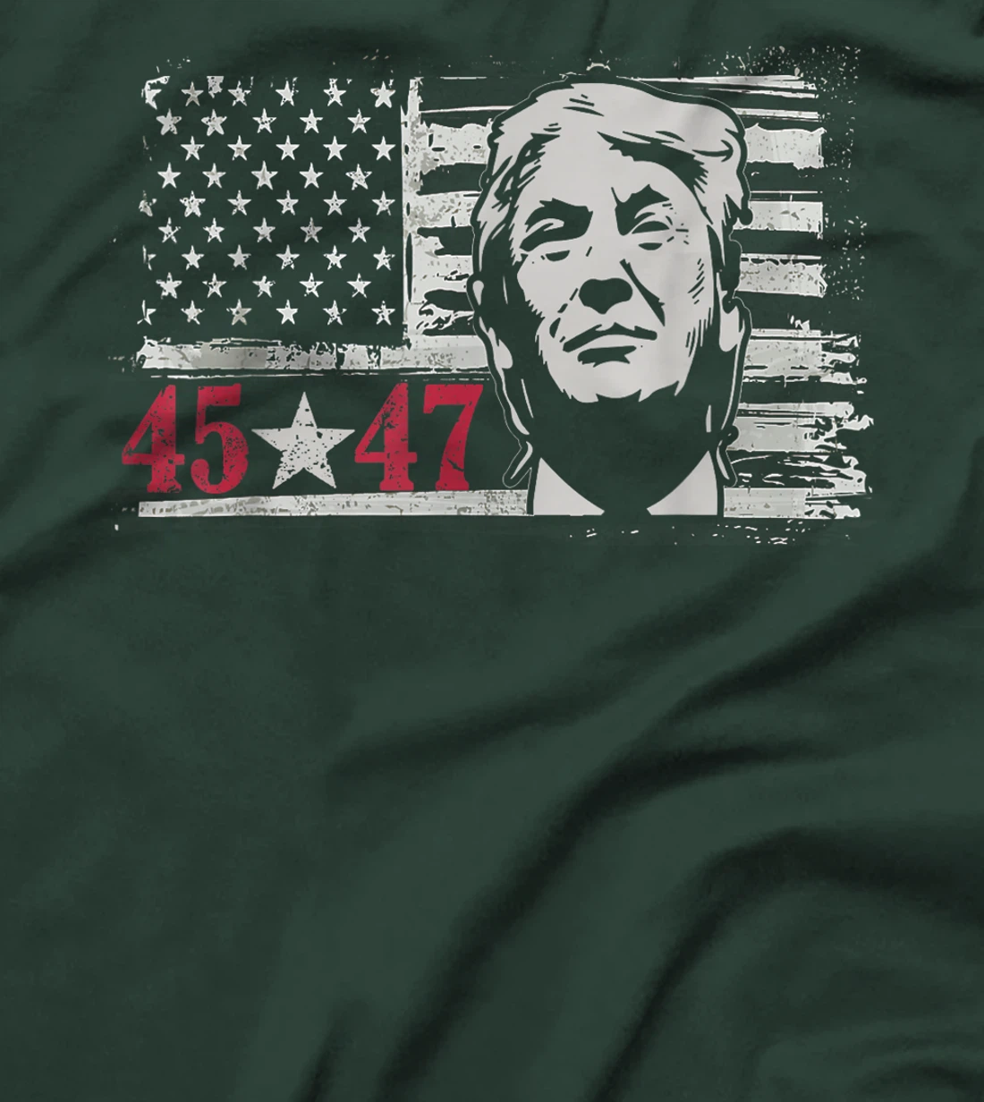 Trump 45 47 2024 president Donald Trump American flag T-Shirt