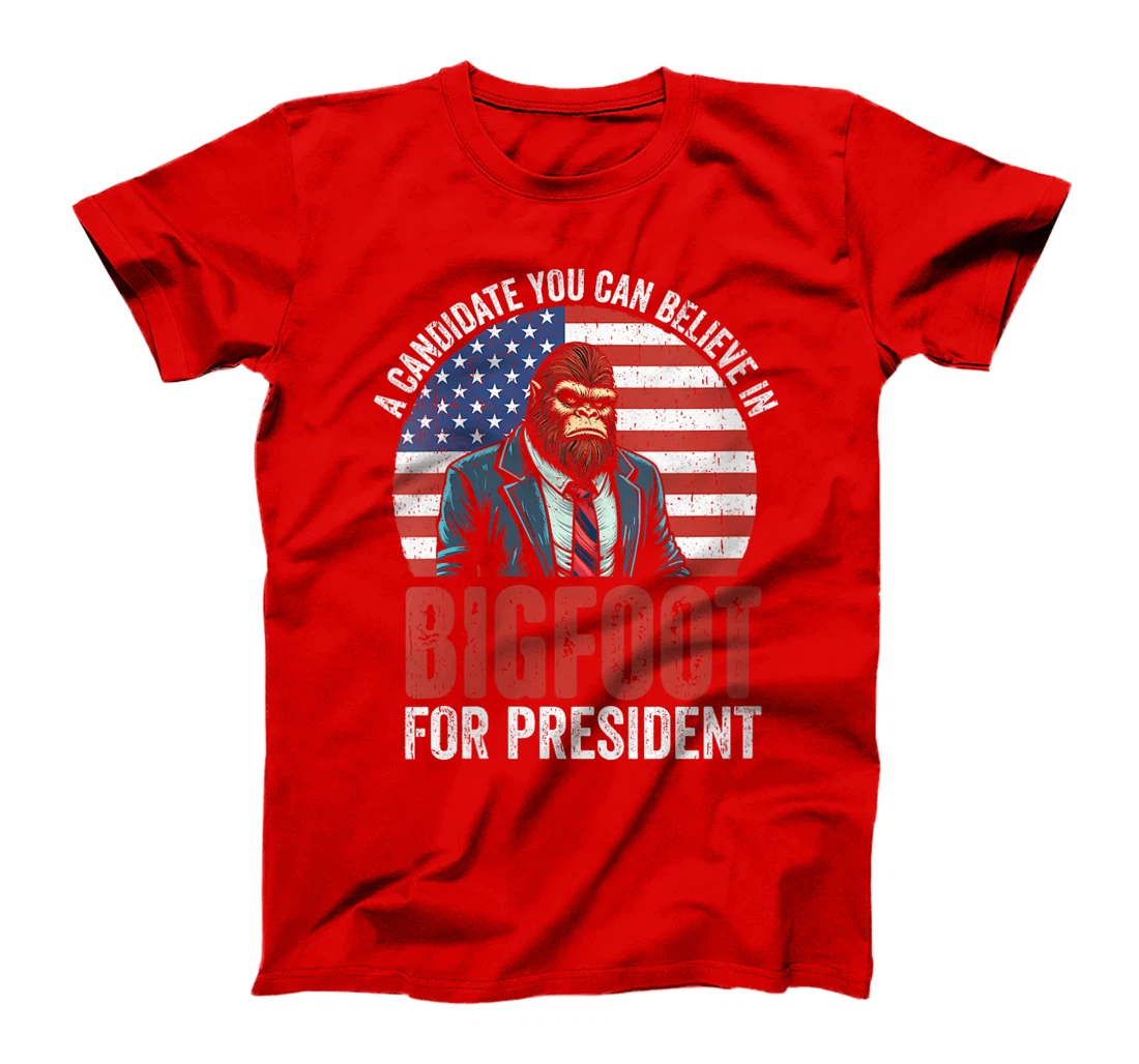 Womens Bigfoot for President, US Presidential Election Tee Trump T-Shirt