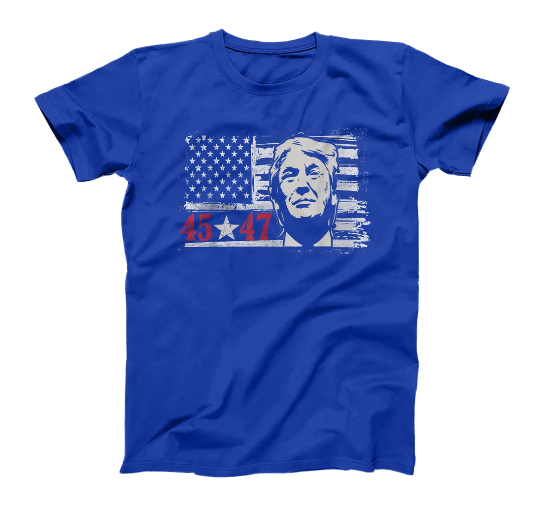 Trump 45 47 2024 president Donald Trump American flag T-Shirt