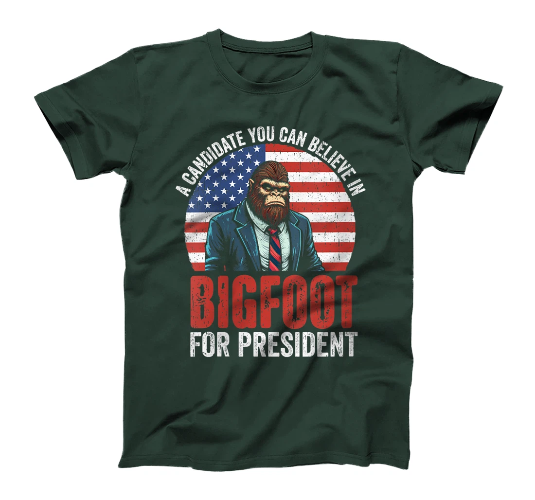 Womens Bigfoot for President, US Presidential Election Tee Trump T-Shirt