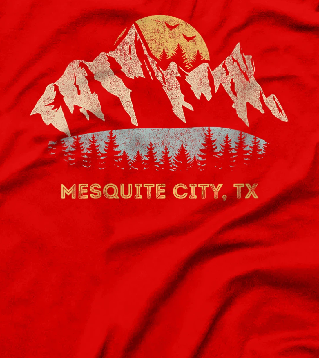 Womens Mesquite City Texas Mountain Sunset Sunrise TX T-Shirt