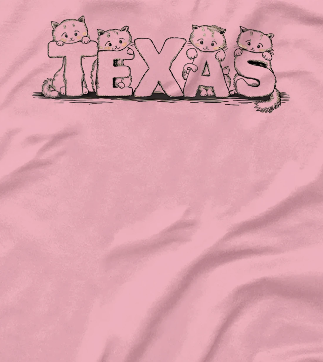 Womens Cute Cats and Texas - Cat Lover T-Shirt