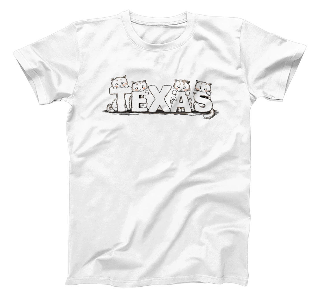 Womens Cute Cats and Texas - Cat Lover T-Shirt
