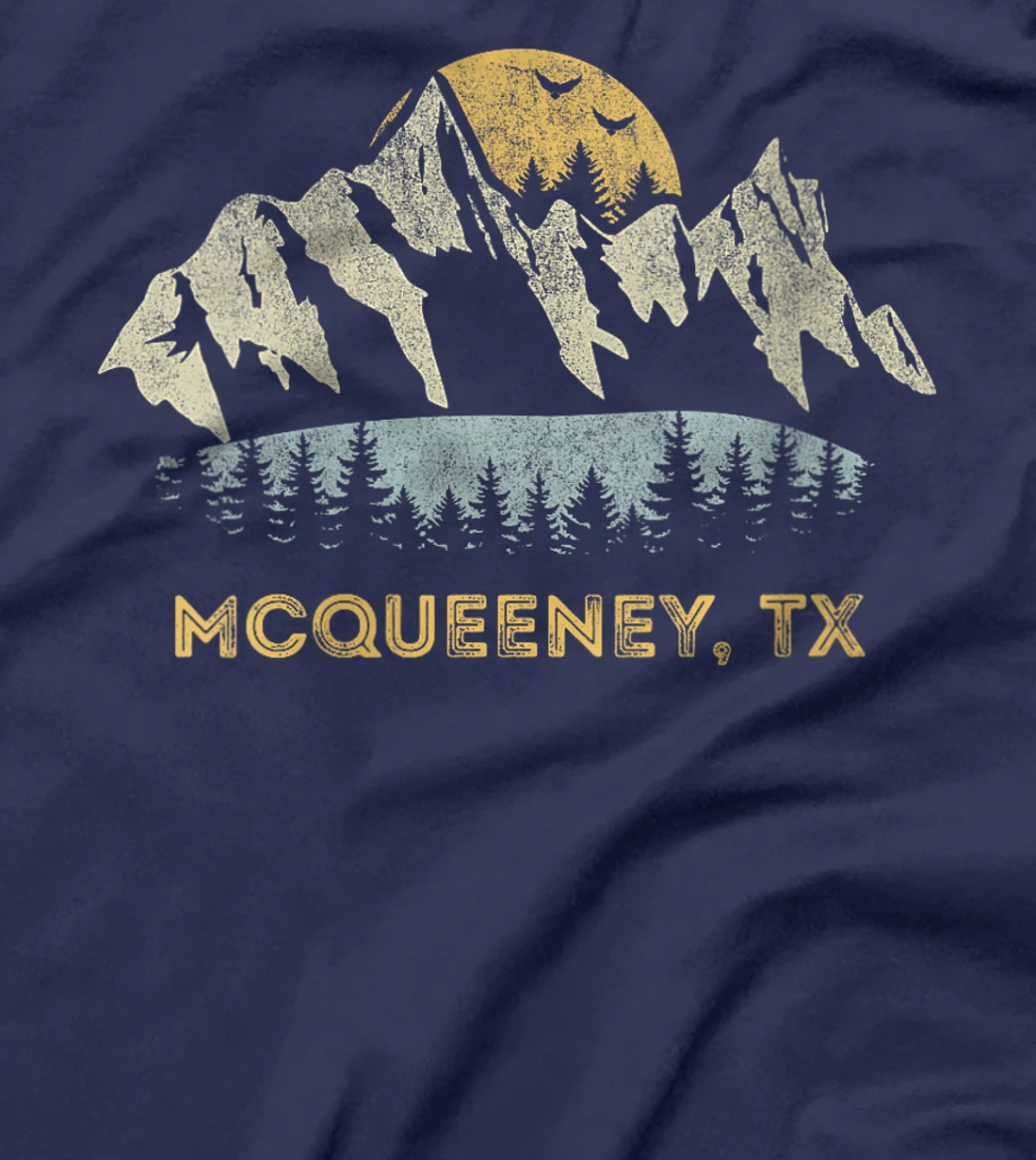 Womens Mcqueeney Texas Mountain Sunset Sunrise TX T-Shirt