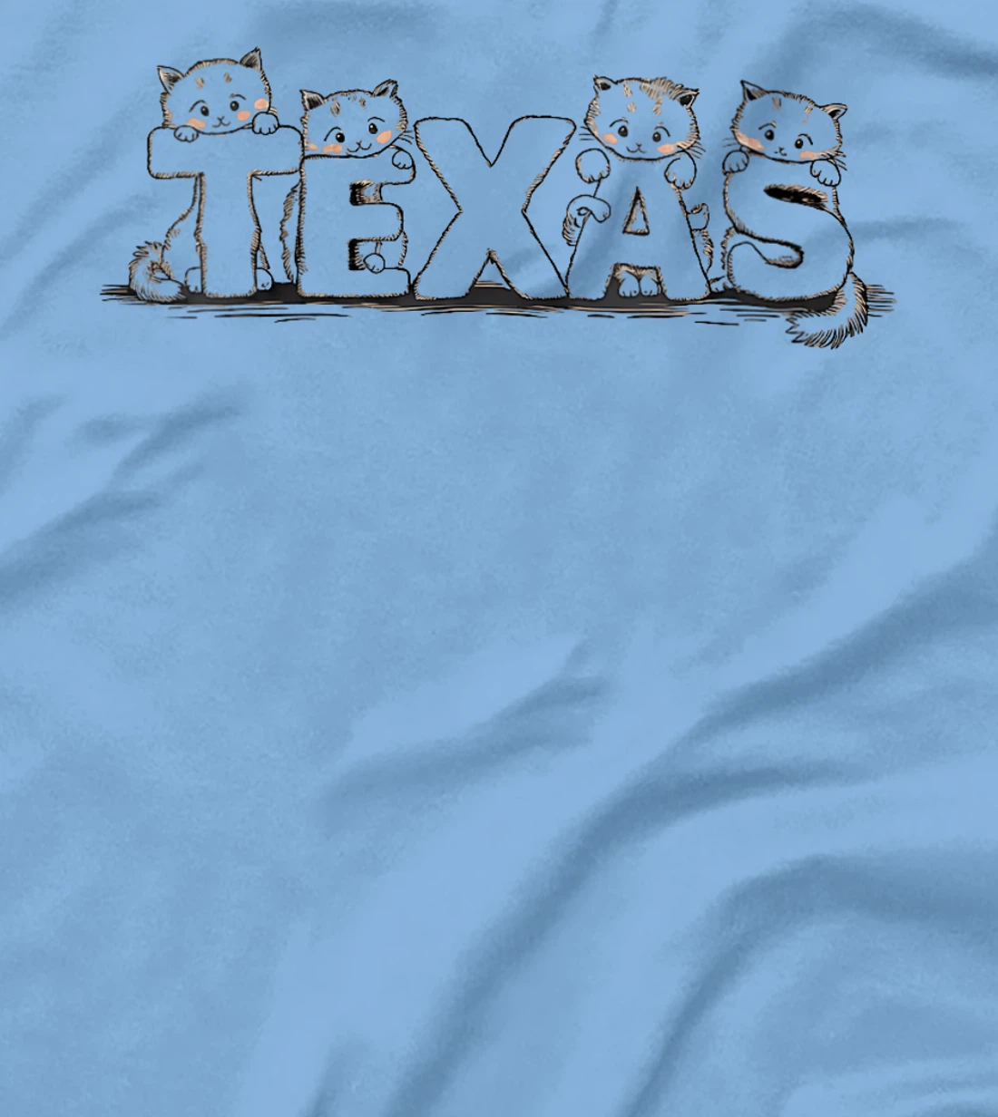 Womens Cute Cats and Texas - Cat Lover T-Shirt