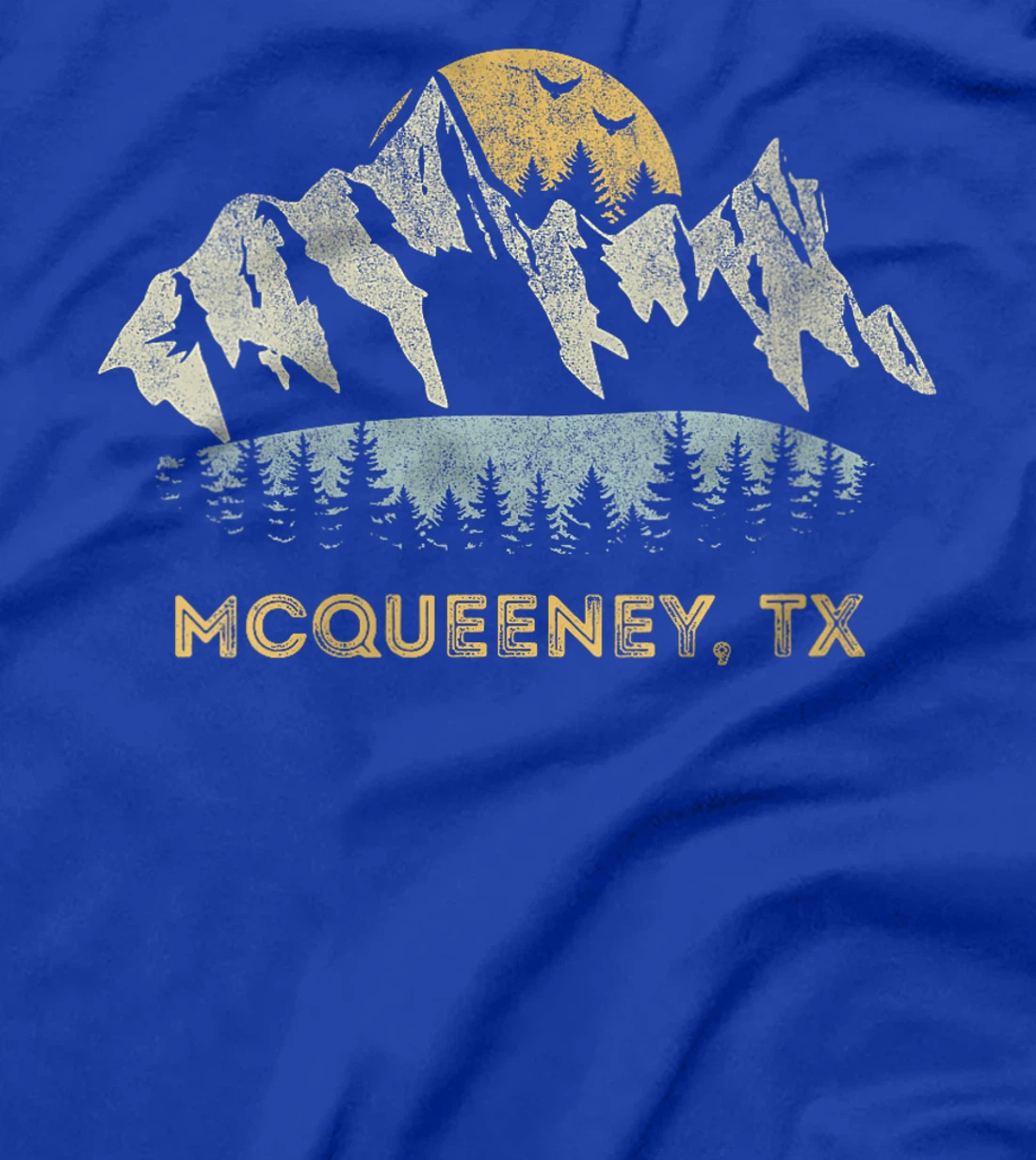 Womens Mcqueeney Texas Mountain Sunset Sunrise TX T-Shirt