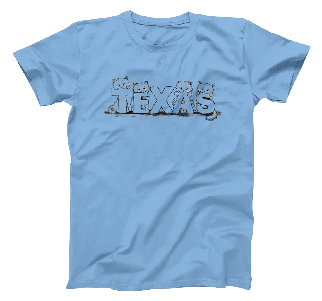 Womens Cute Cats and Texas - Cat Lover T-Shirt