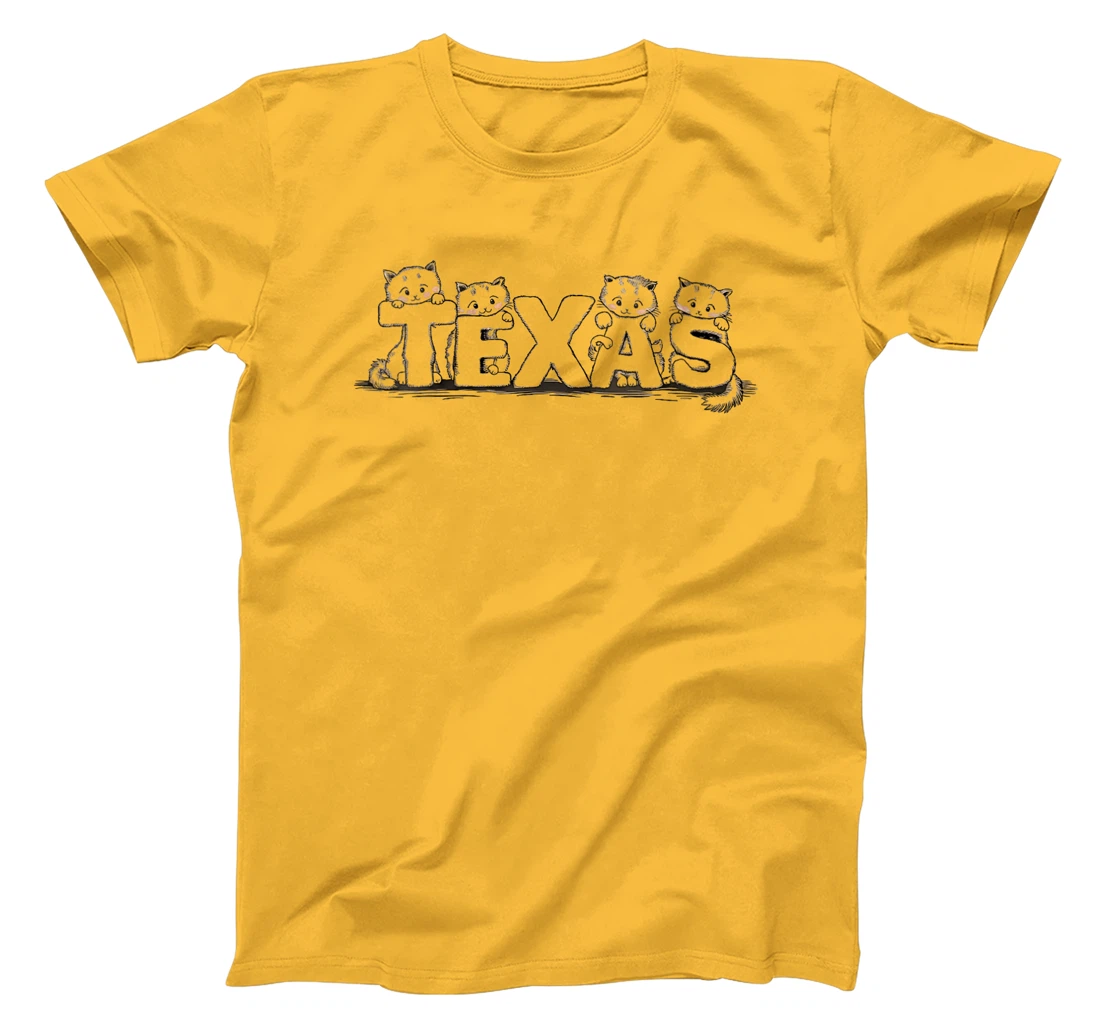 Womens Cute Cats and Texas - Cat Lover T-Shirt