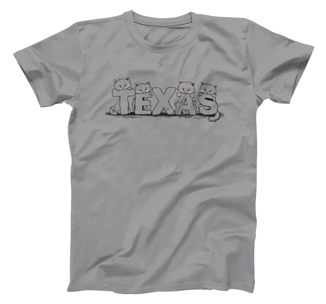 Womens Cute Cats and Texas - Cat Lover T-Shirt