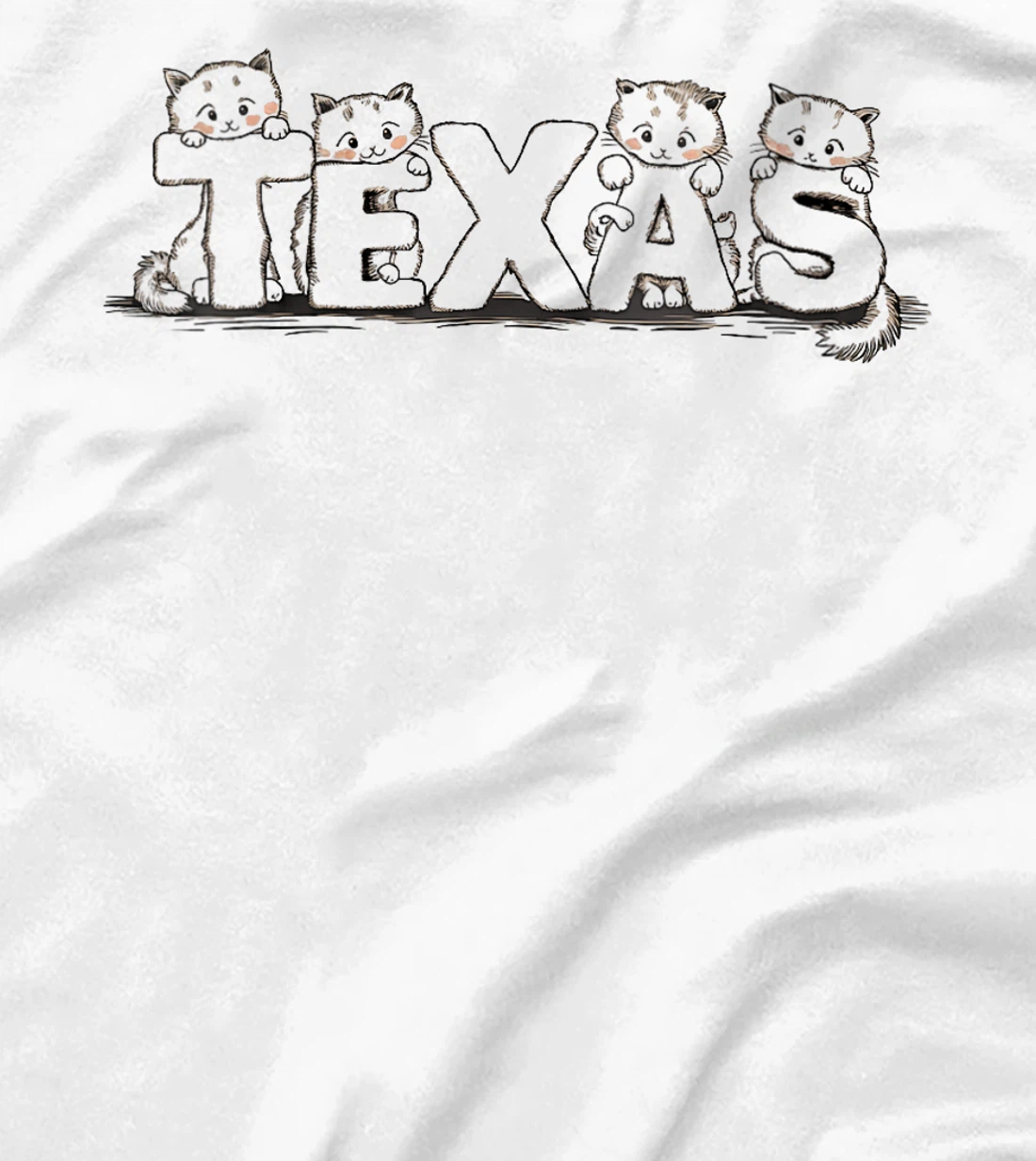 Womens Cute Cats and Texas - Cat Lover T-Shirt