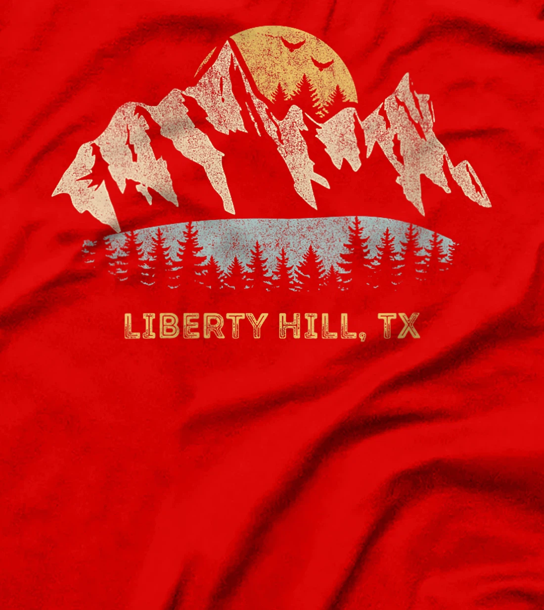 Womens Liberty Hill Texas Mountain Sunset Sunrise TX T-Shirt