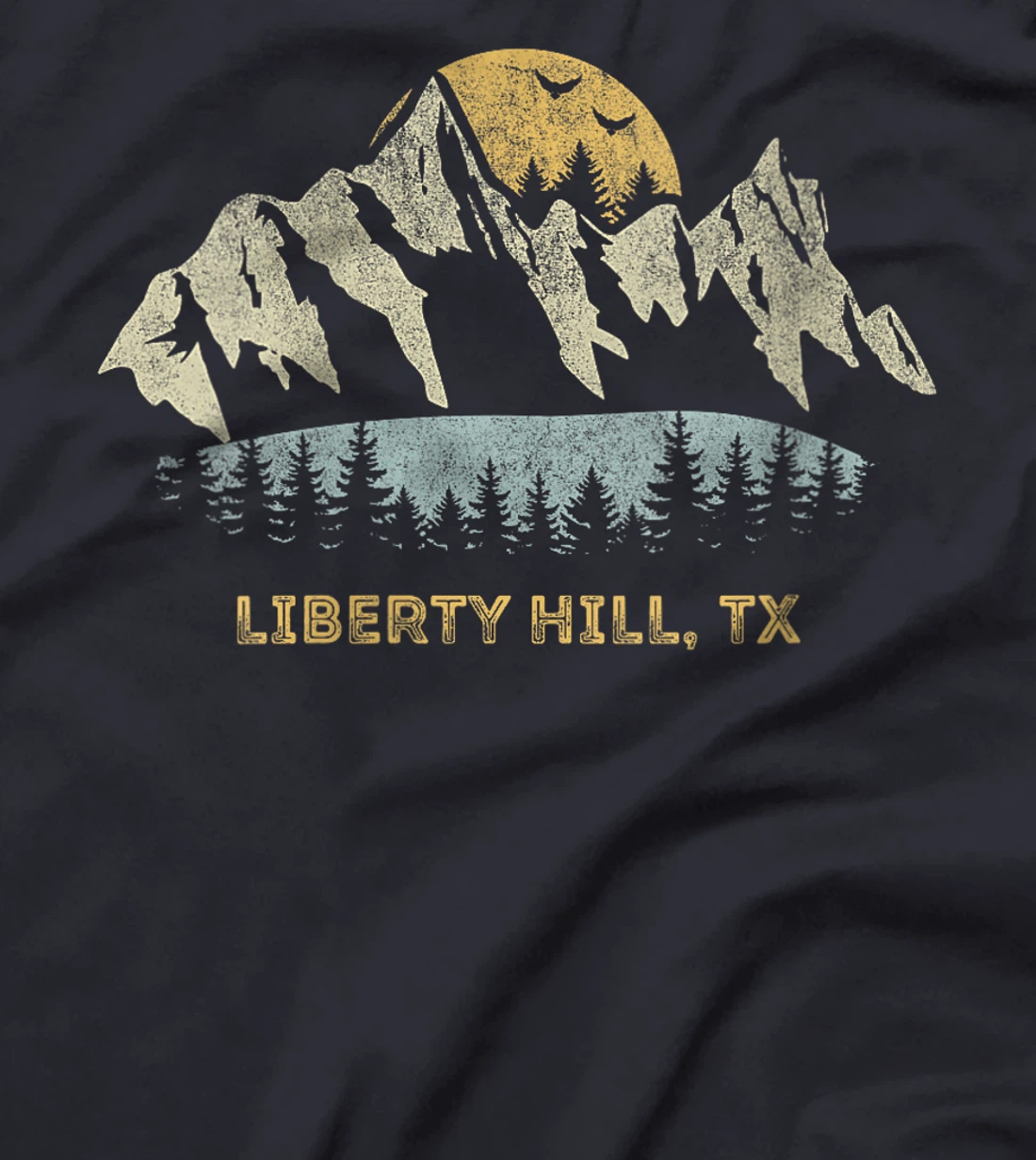 Womens Liberty Hill Texas Mountain Sunset Sunrise TX T-Shirt