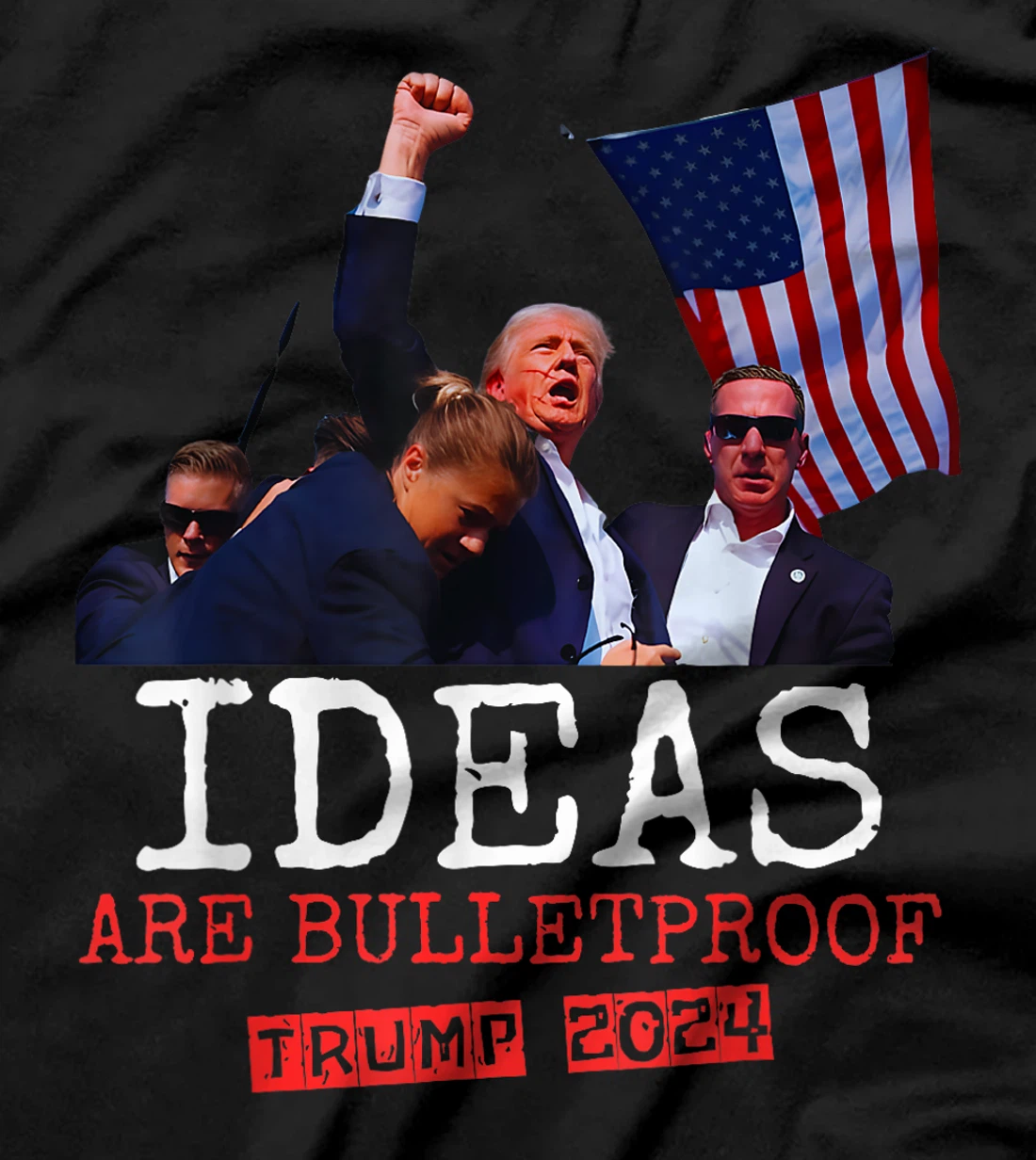 Trump Shirt 2024 Ideas Are Bulletproof Trump 2024 T-Shirt