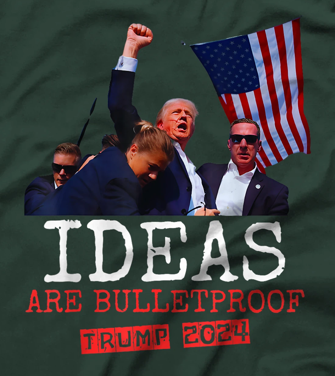 Trump Shirt 2024 Ideas Are Bulletproof Trump 2024 T-Shirt