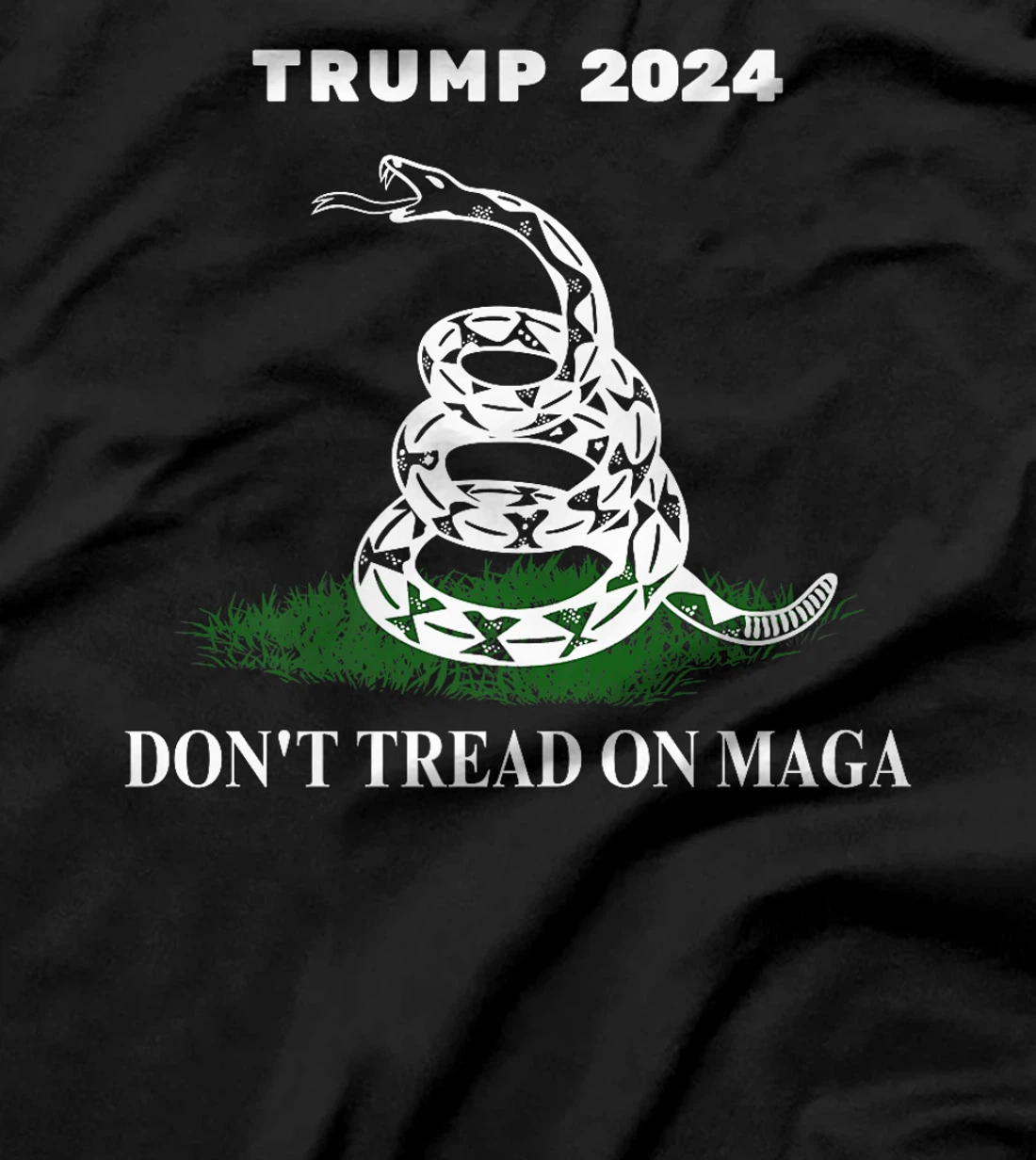 Trump 2024 Don't Tread On MAGA Snake Rattlesnake On Grass Premium T-Shirt