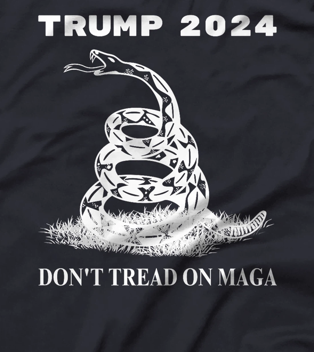 Womens Trump 2024 Don't Tread On MAGA Snake Rattlesnake On Grass T-Shirt