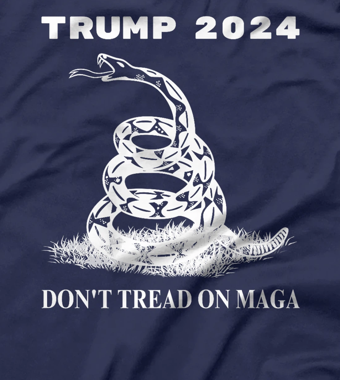 Womens Trump 2024 Don't Tread On MAGA Snake Rattlesnake On Grass T-Shirt