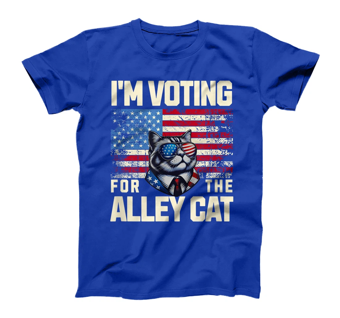 I'm Voting For The Alley Cat Trump American Flag T-Shirt