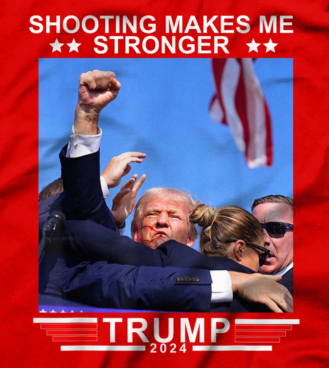 Shooting Makes Me Stronger Trump 2024 T-Shirt