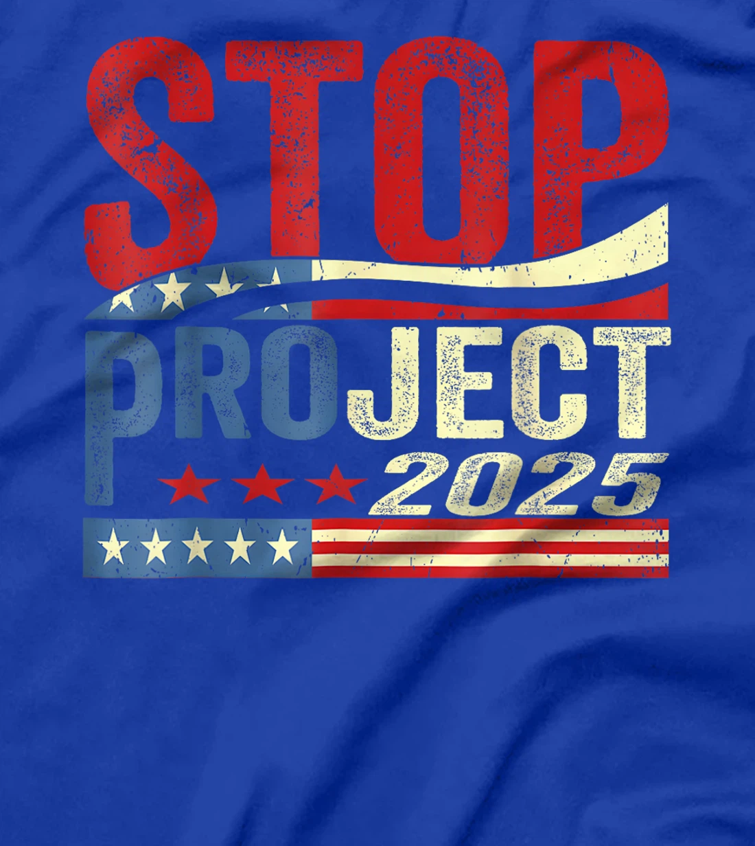 Stop project 2025 American flag Anti trump biden supporter T-Shirt