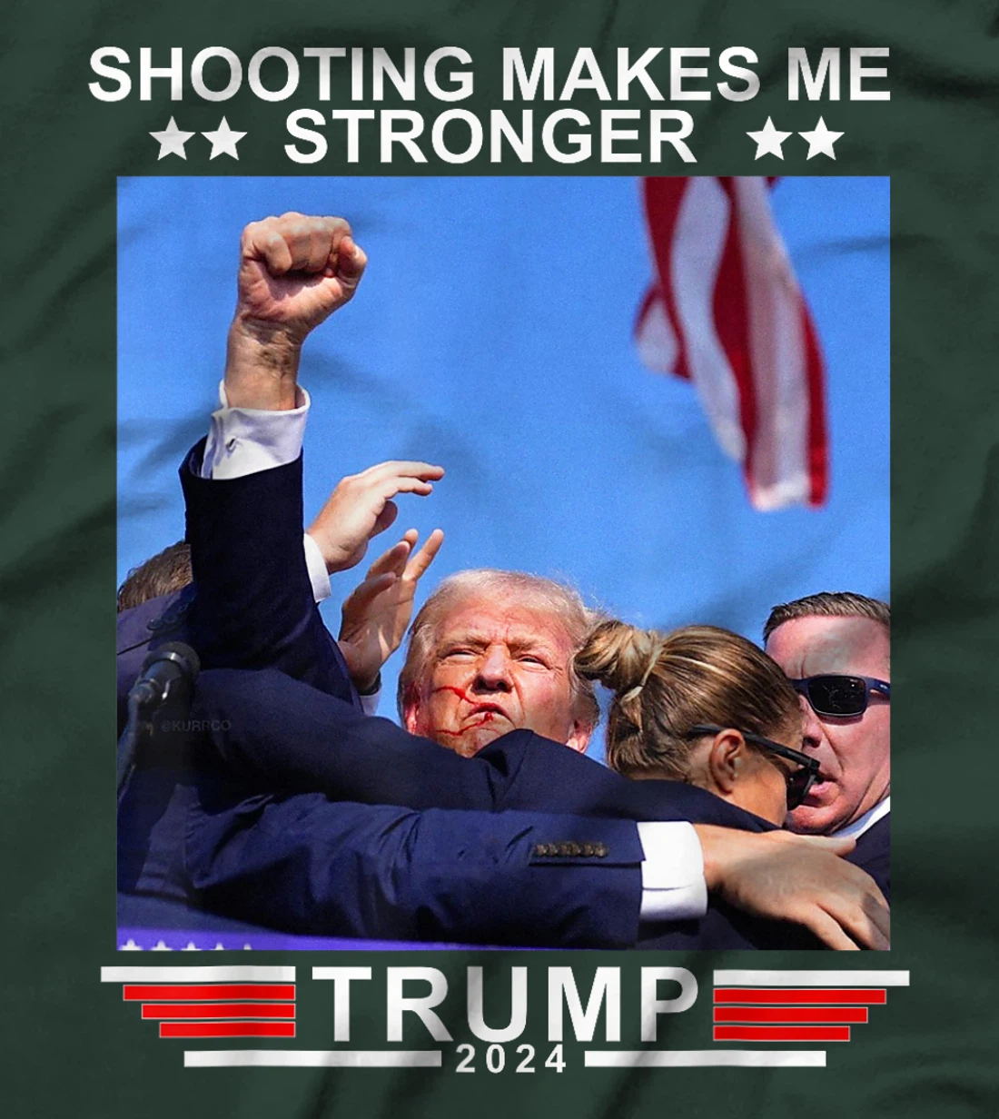 Shooting Makes Me Stronger Trump 2024 T-Shirt