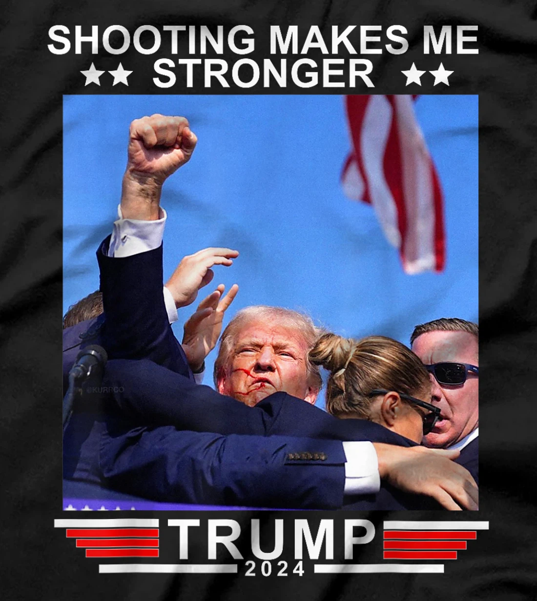 Shooting Makes Me Stronger Trump 2024 T-Shirt