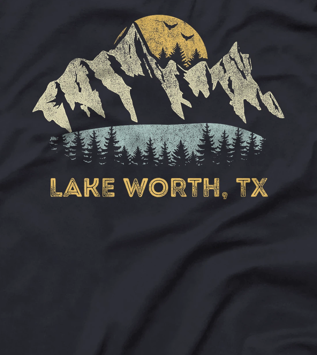 Womens Lake Worth Texas Mountain Sunset Sunrise TX T-Shirt