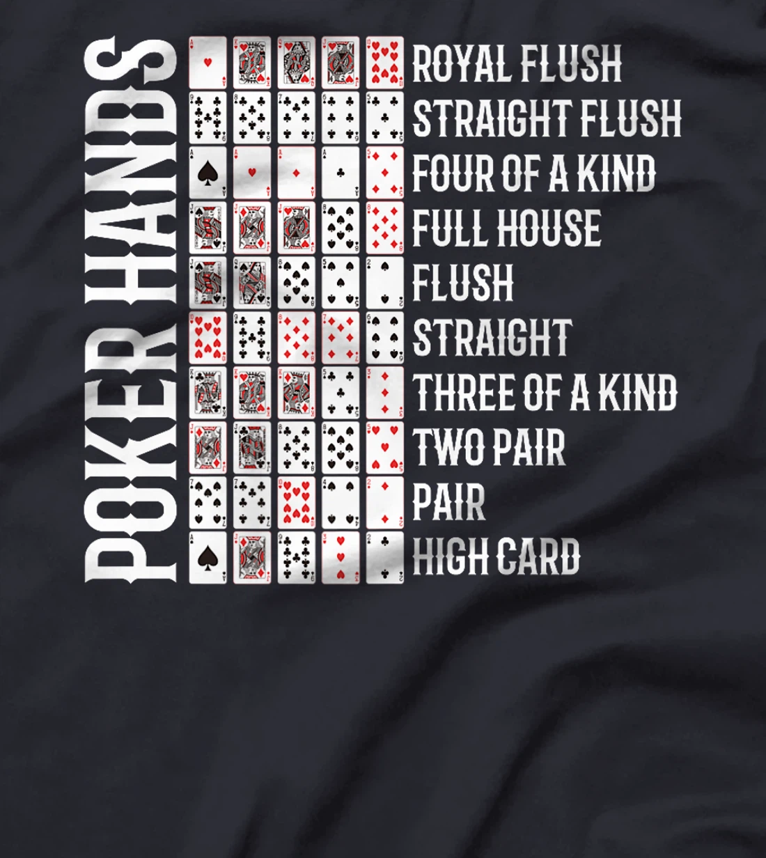 Womens Poker Tournament POKER HANDS Texas Holdem Funny Poker Player T-Shirt