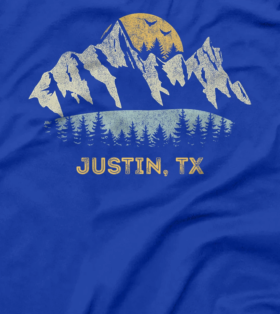 Womens Justin Texas Mountain Sunset Sunrise TX T-Shirt