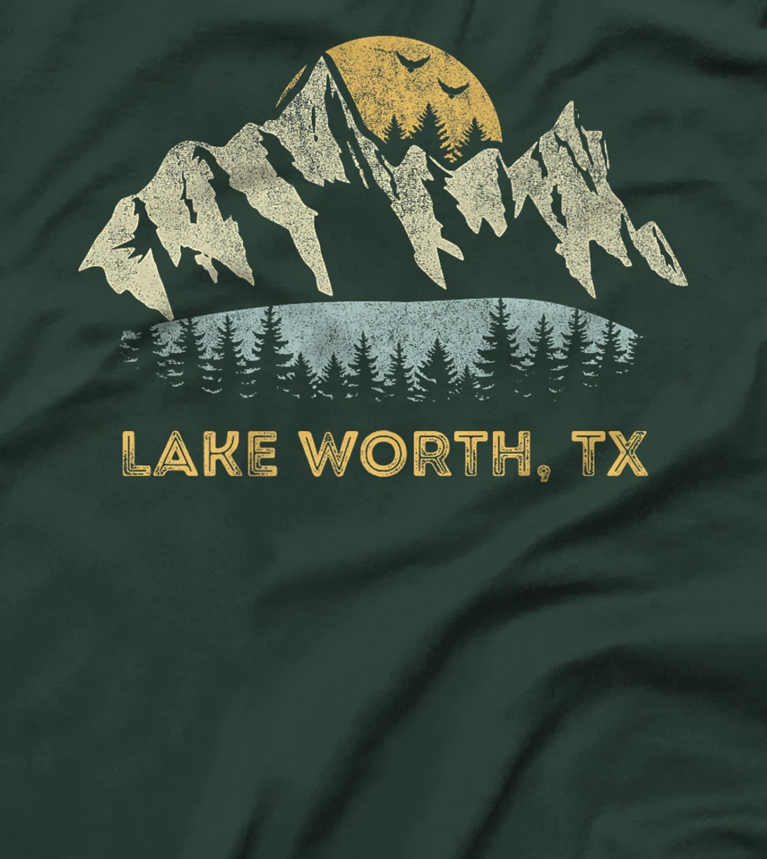 Womens Lake Worth Texas Mountain Sunset Sunrise TX T-Shirt