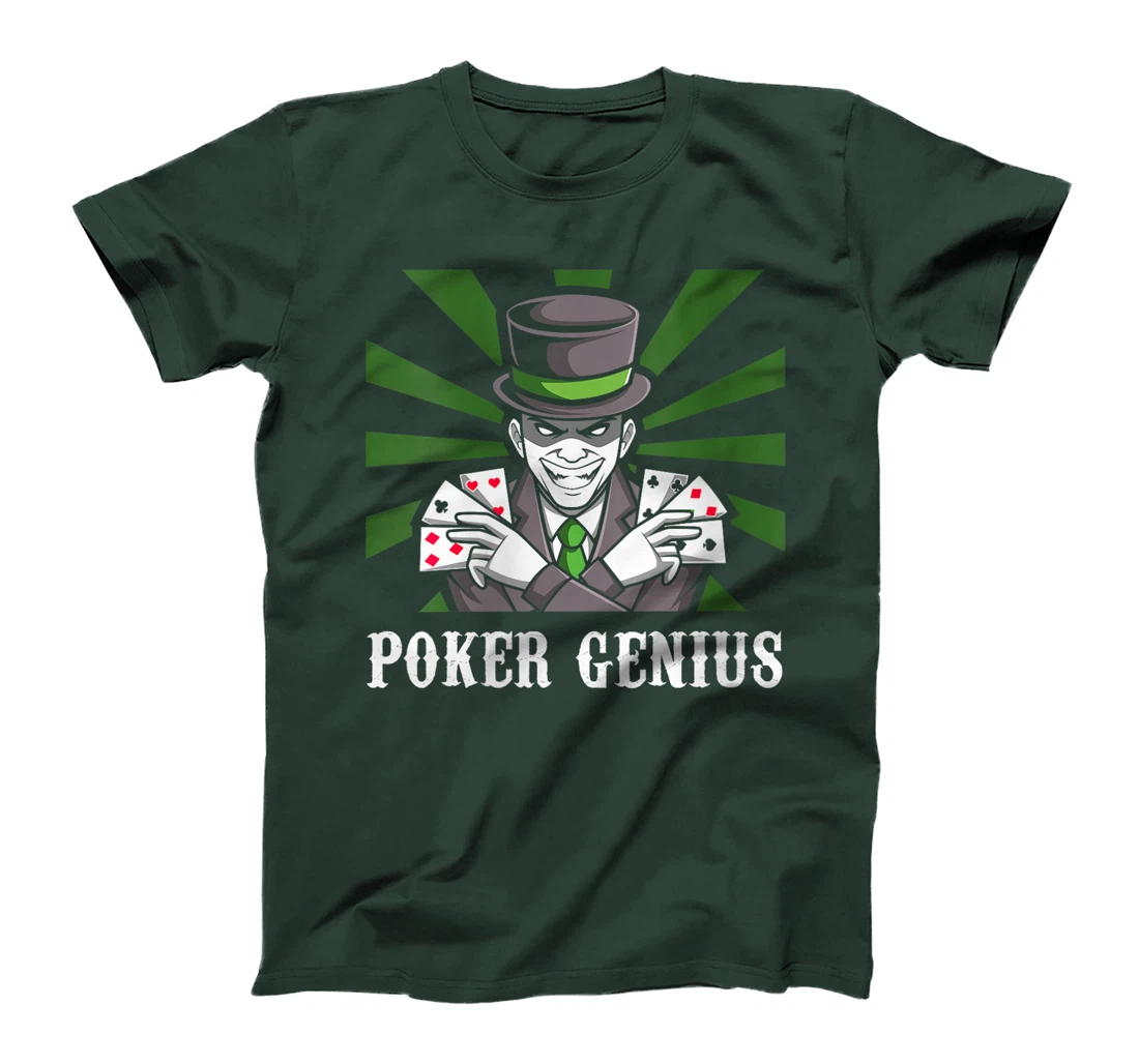 Womens POKER GENIE Poker Lover Poker Player Texas Holdem T-Shirt
