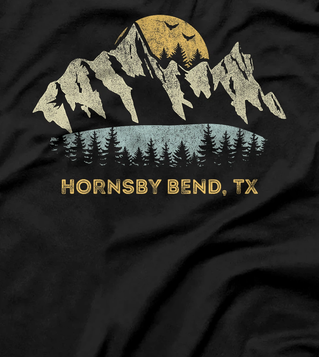 Womens Hornsby Bend Texas Mountain Sunset Sunrise TX T-Shirt
