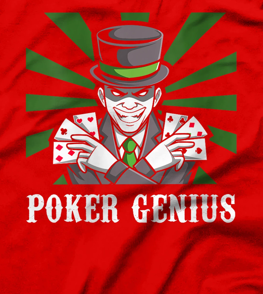 Womens POKER GENIE Poker Lover Poker Player Texas Holdem T-Shirt