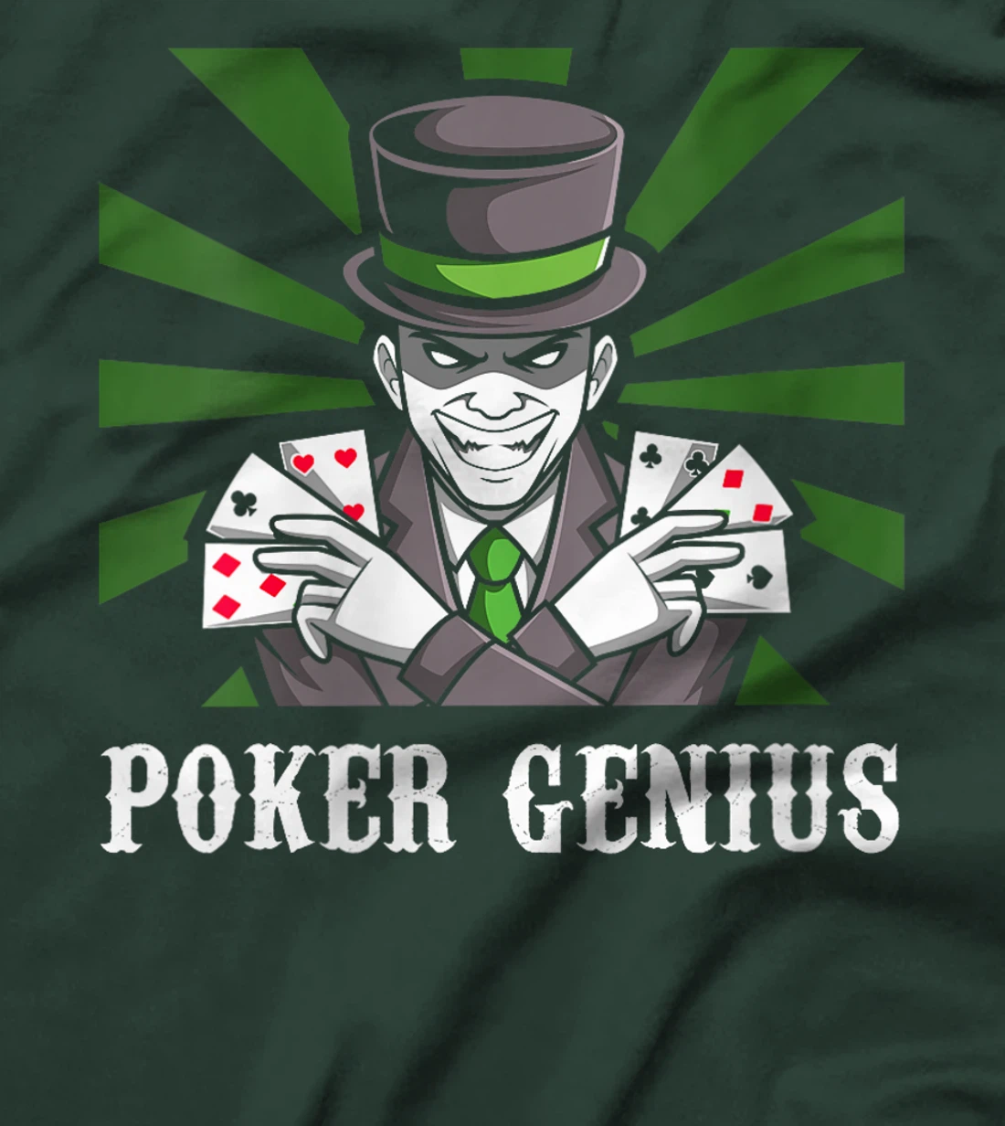 Womens POKER GENIE Poker Lover Poker Player Texas Holdem T-Shirt