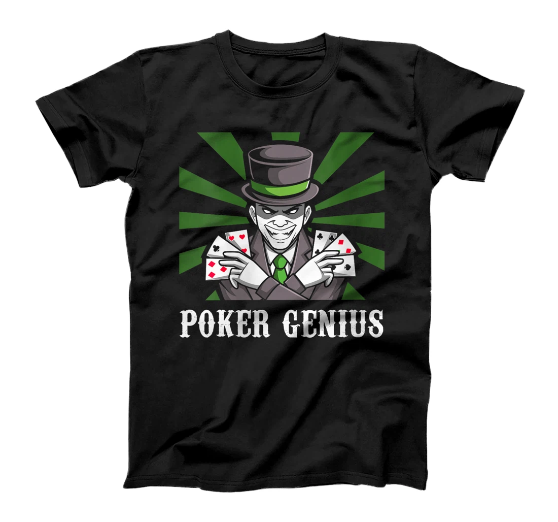 Womens POKER GENIE Poker Lover Poker Player Texas Holdem T-Shirt