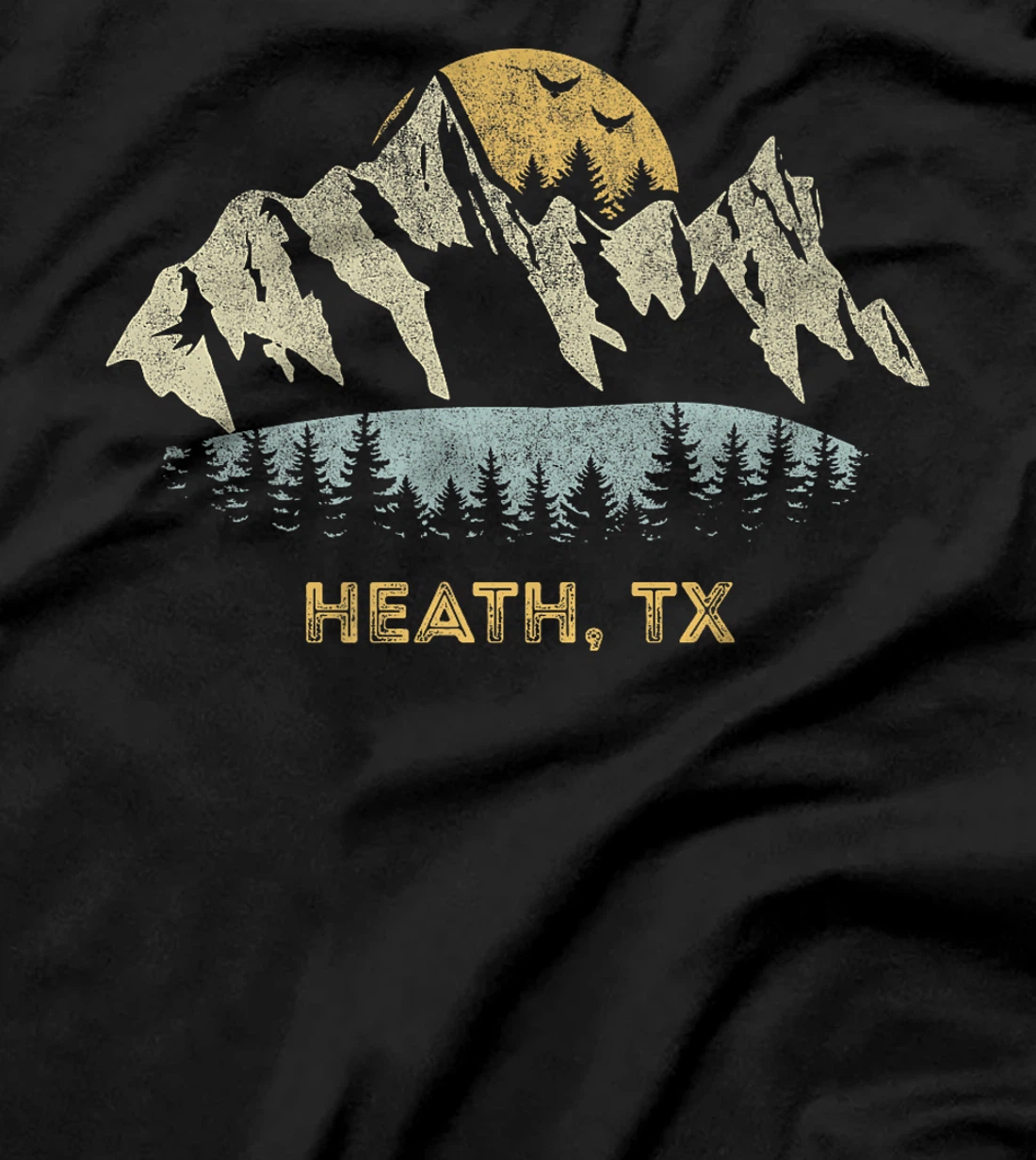 Womens Heath Texas Mountain Sunset Sunrise TX T-Shirt