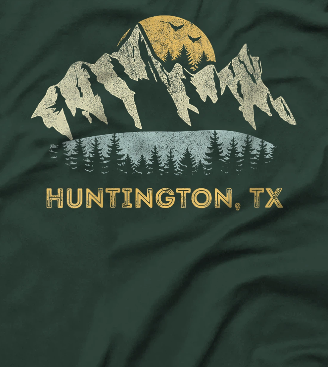 Womens Huntington Texas Mountain Sunset Sunrise TX T-Shirt