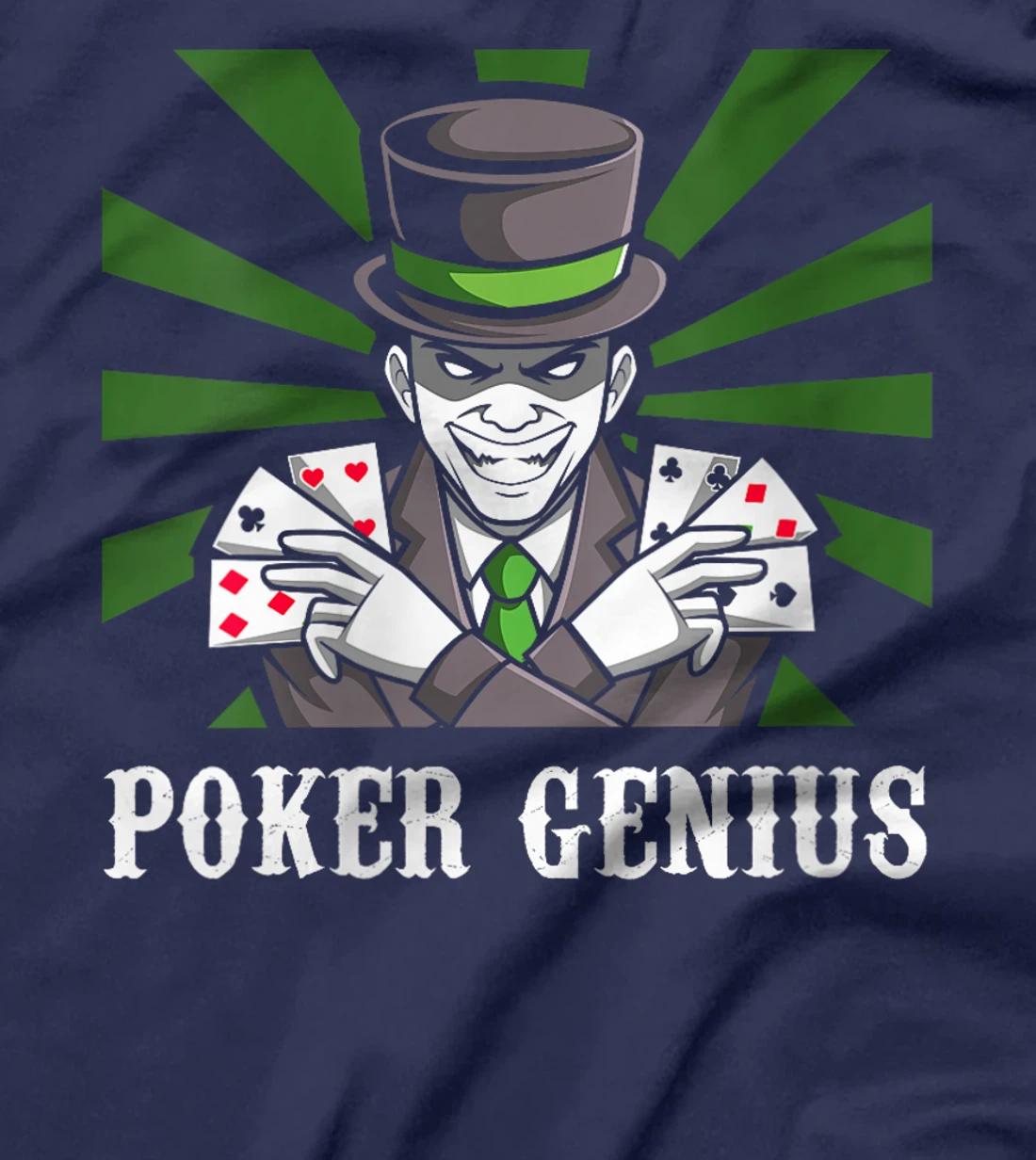 Womens POKER GENIE Poker Lover Poker Player Texas Holdem T-Shirt