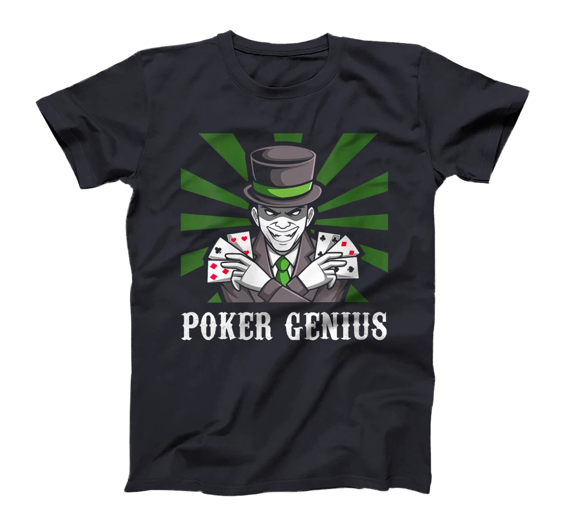 Womens POKER GENIE Poker Lover Poker Player Texas Holdem T-Shirt