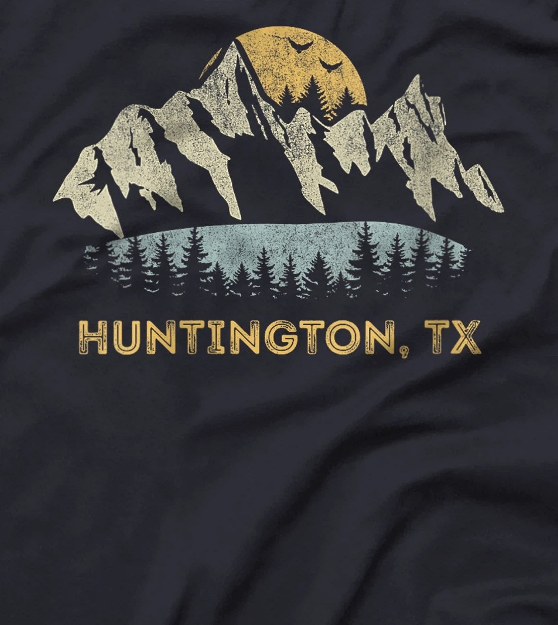 Womens Huntington Texas Mountain Sunset Sunrise TX T-Shirt