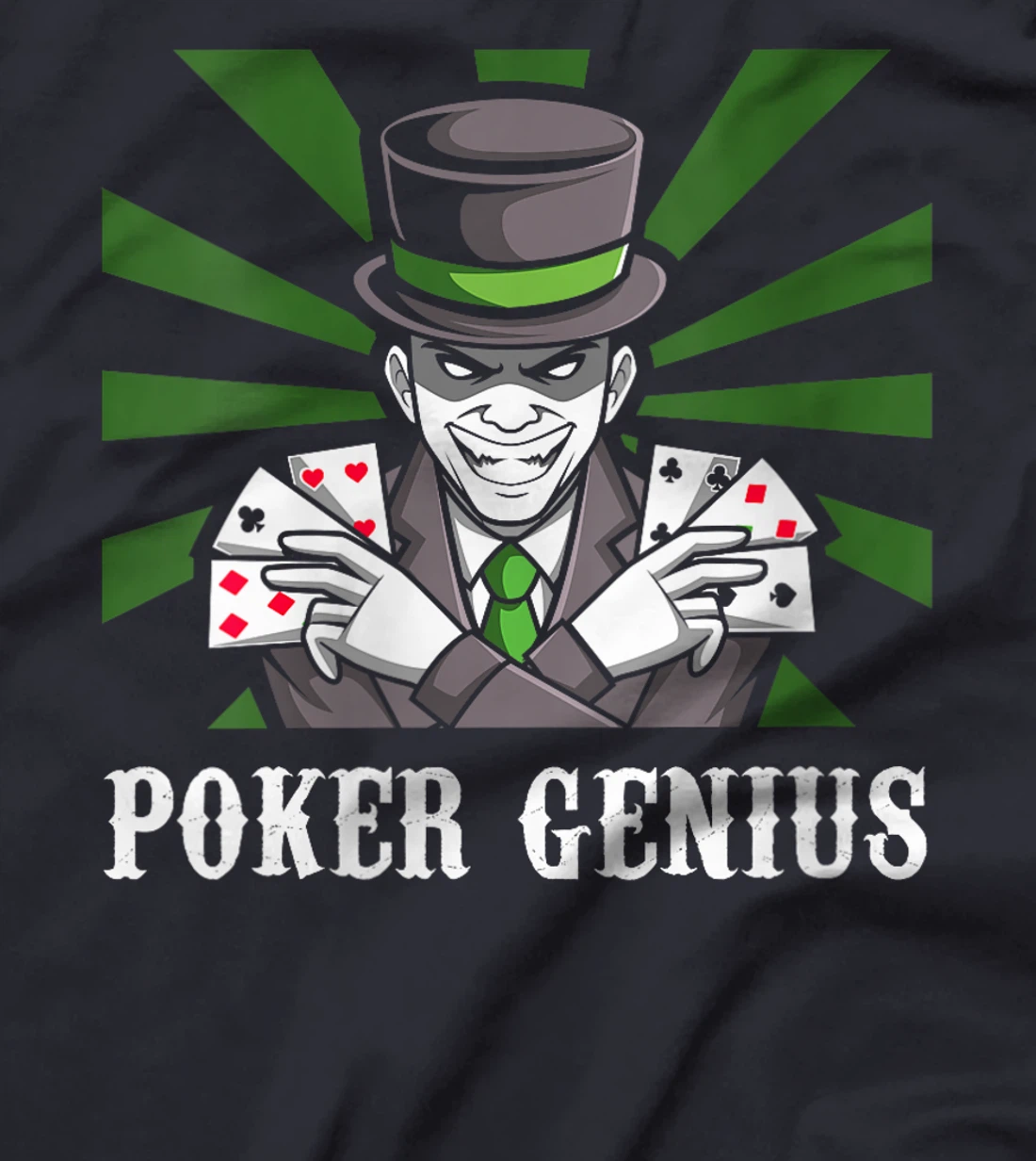 Womens POKER GENIE Poker Lover Poker Player Texas Holdem T-Shirt