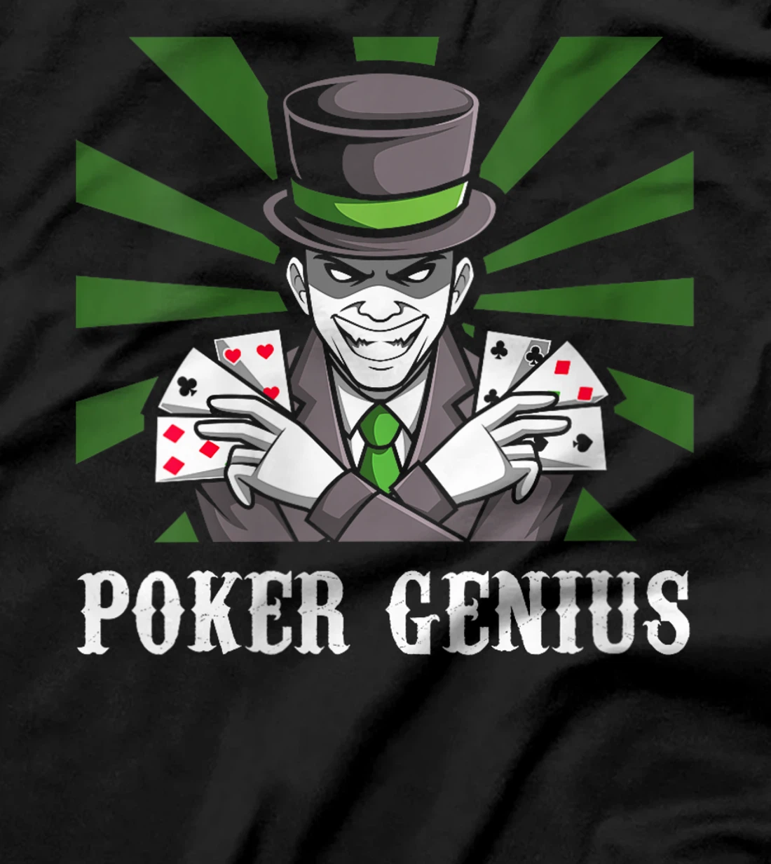 Womens POKER GENIE Poker Lover Poker Player Texas Holdem T-Shirt